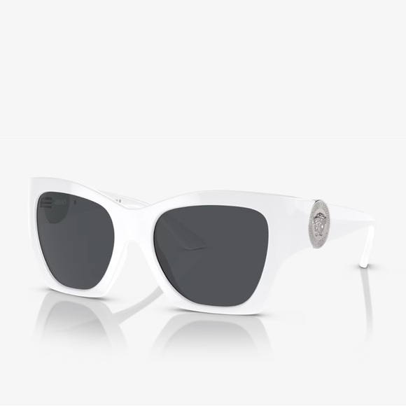 Versace Black and White Sunglasses Square Frame - Picture 1 of 6